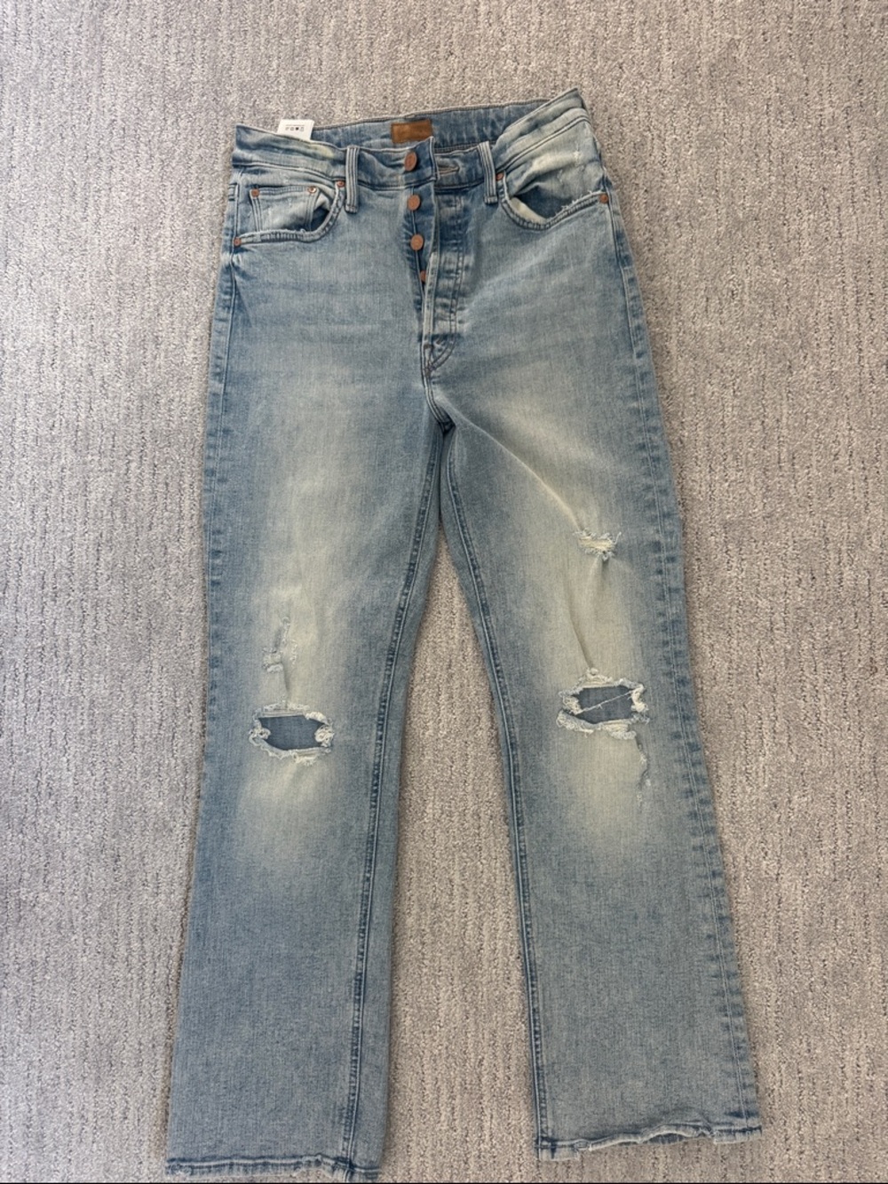 Mother Light Blue Distressed Women's Jeans